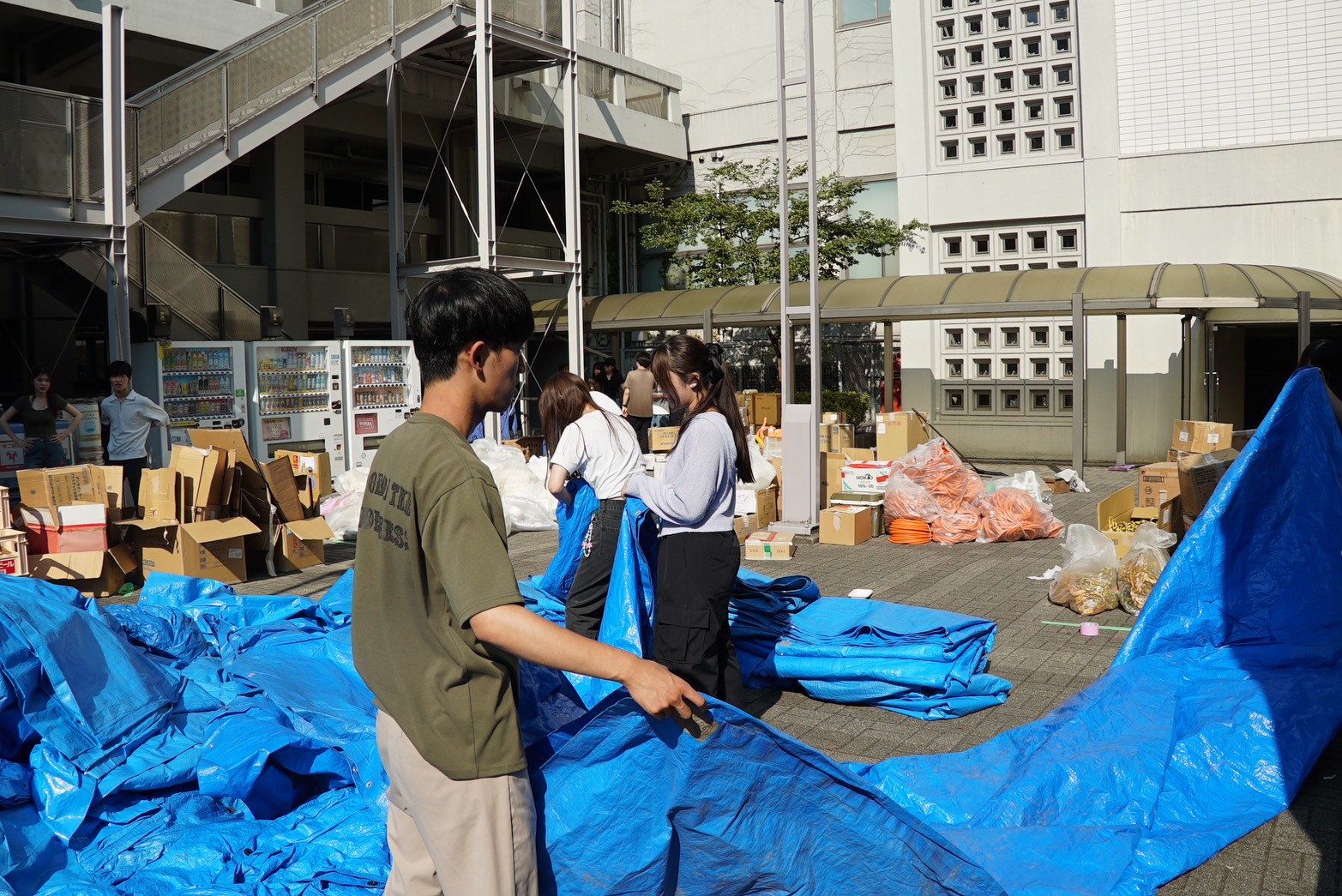 夏備品チェックの様子